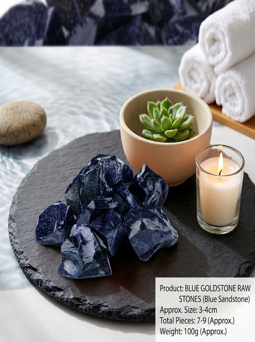 The Stardust Ambition | Raw Blue Sandstone Universe Crystal