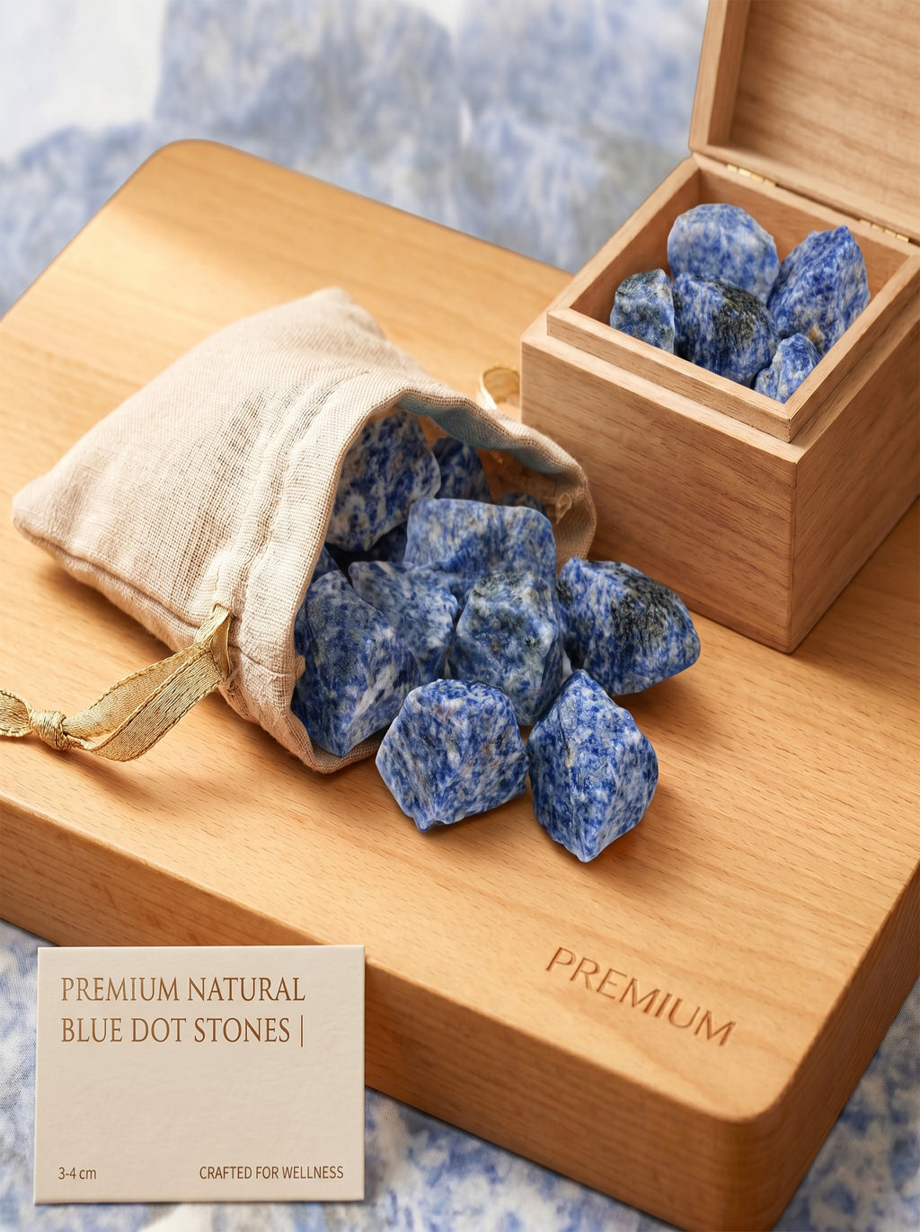 The Peak Oracle | Raw K2 Blue Dot Jasper Stone