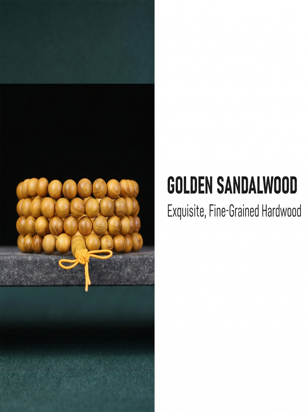 Exotic Goldenwood Bocote 108 Mala Beads | SUBVIBE