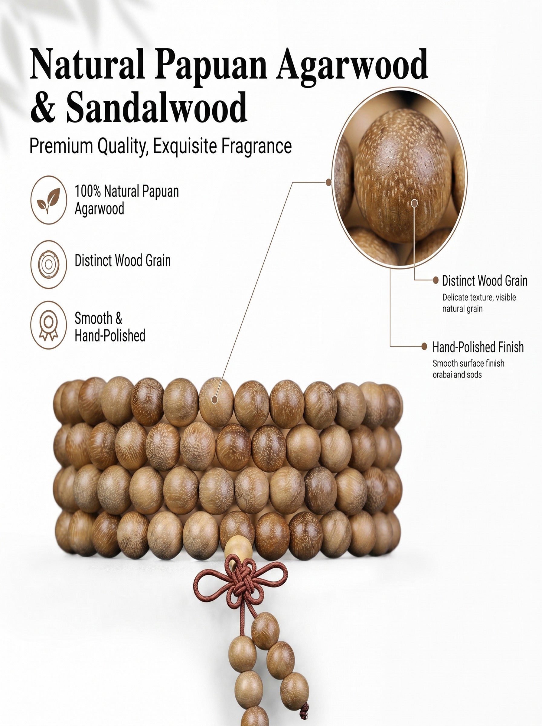 Authentic Papuan Agarwood Oud 108 Mala | SUBVIBE