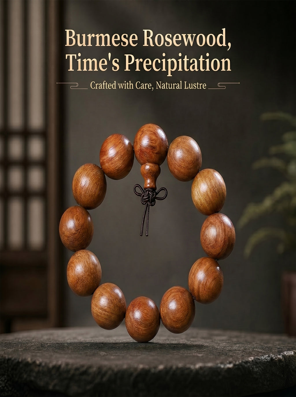 Burmese Rosewood Fragrant Bracelet 'The Sunset Healing' | SUBVIBE