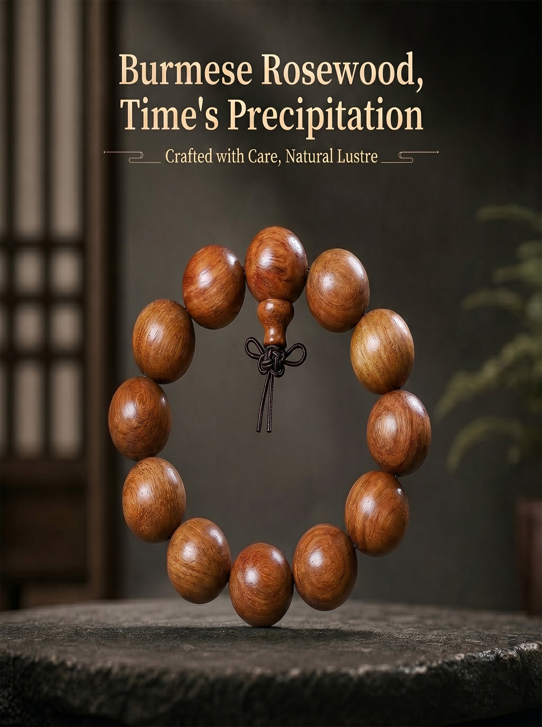 Burmese Rosewood Fragrant Bracelet 'The Sunset Healing' | SUBVIBE