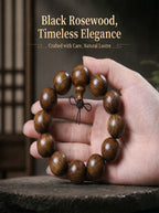 Black Rosewood Wooden Bracelet 'The Shadow Inkstone' | SUBVIBE