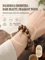 Large-Leaf Yellow Rosewood Luxury Bead Bracelet | SUBVIBE