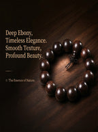 Premium Matte Black Ebony Wood Wrist Bracelet | SUBVIBE