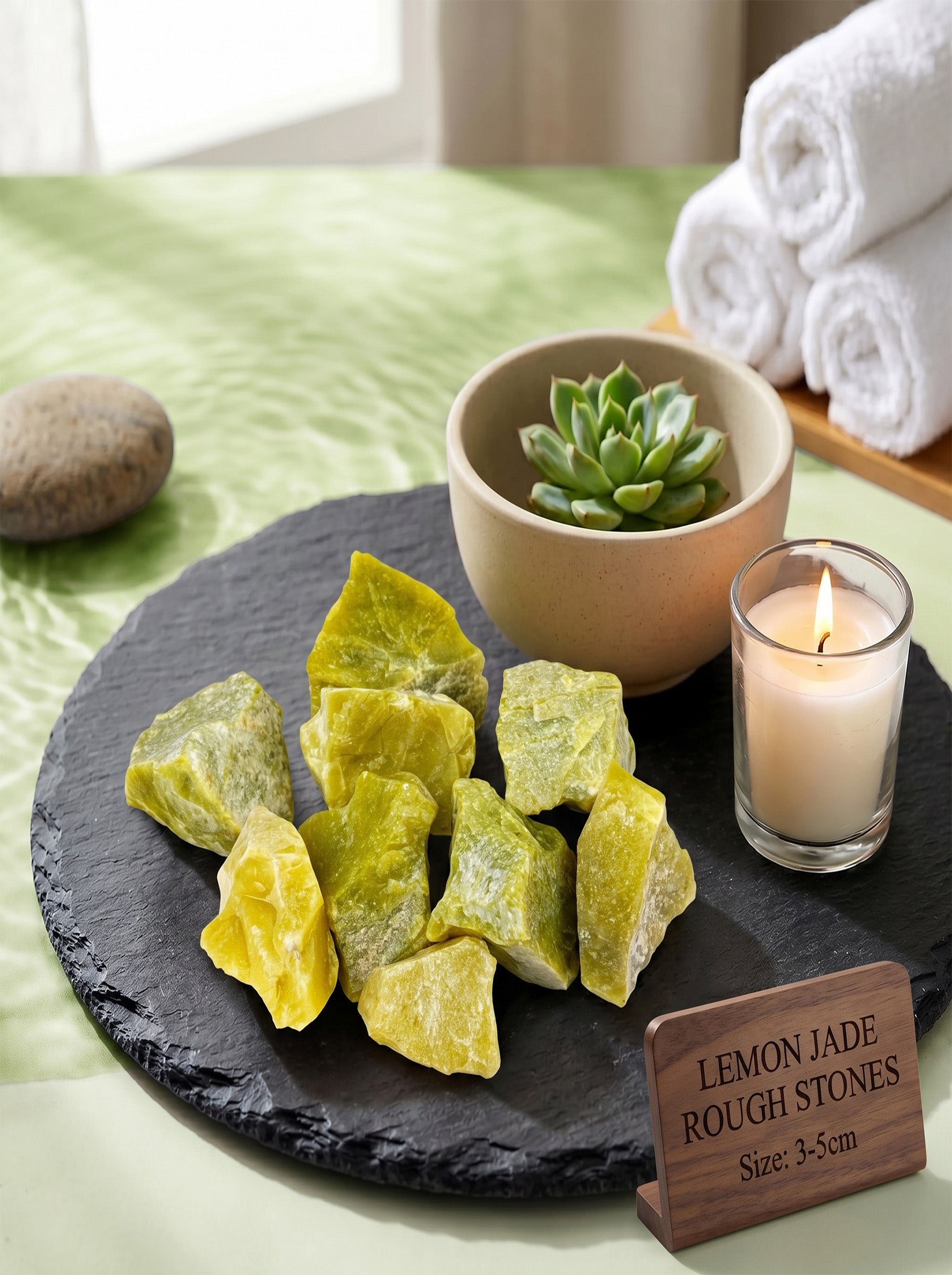 Your Space with Our Natural Lemon Quartz Raw Crystal