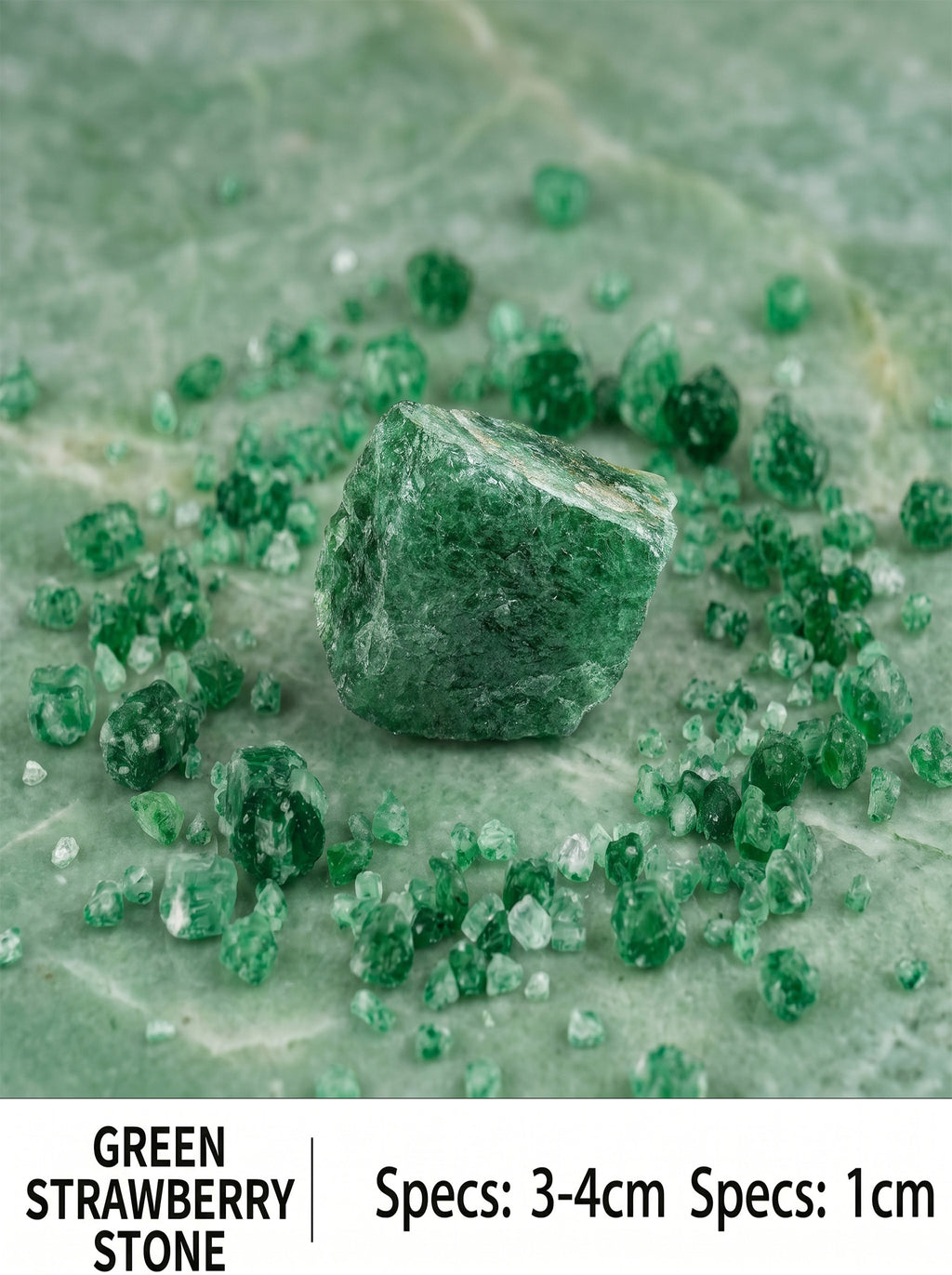 The Serene Meadow | Raw Green Strawberry Quartz Gemstone