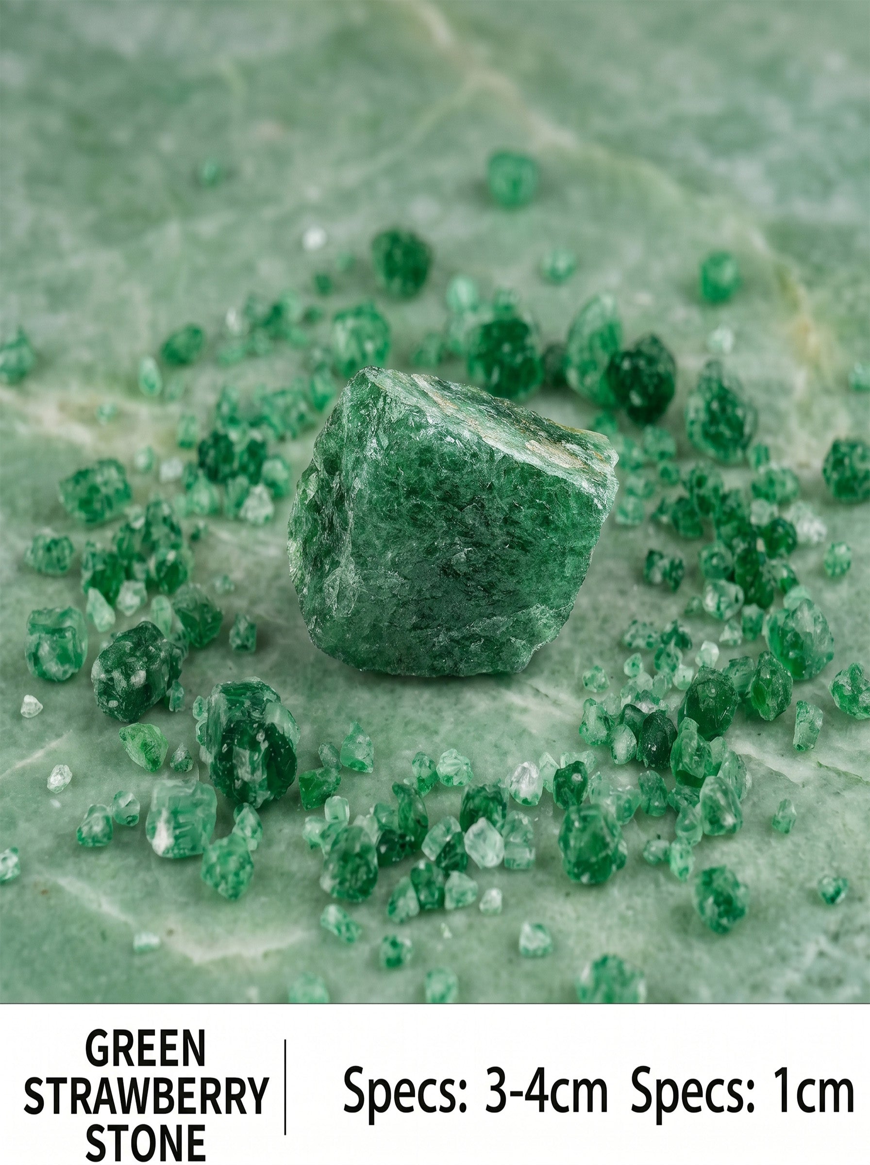 The Serene Meadow | Raw Green Strawberry Quartz Gemstone
