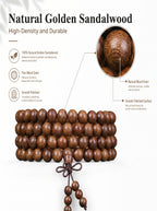 Luxury Golden Silk Sandalwood 108 Mala Beads | SUBVIBE