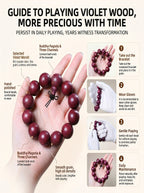 Genuine Violetwood Bead Bracelet 'The Sovereign Lavender' | SUBVIBE