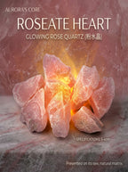 The Sanctuary of Grace | Raw Rose Quartz Heart Crystal