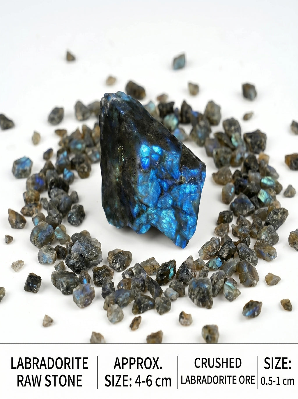 The Cosmic Aura | Flashing Raw Labradorite Magic Stone