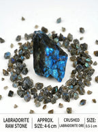 The Cosmic Aura | Flashing Raw Labradorite Magic Stone