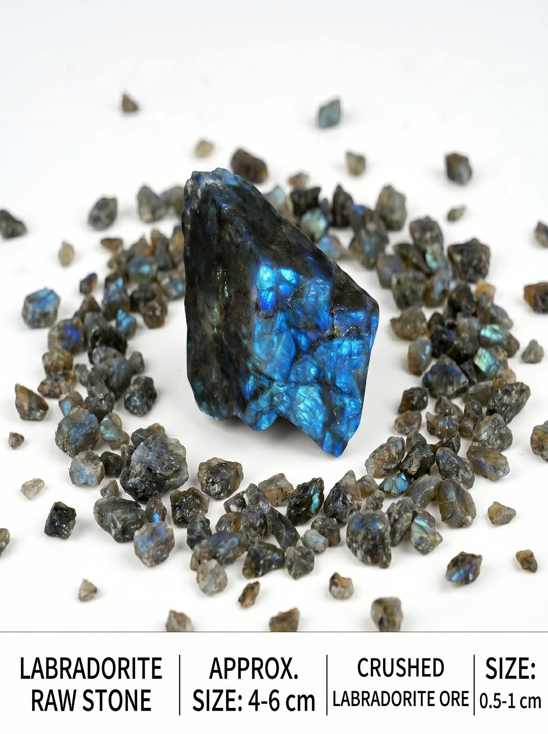The Cosmic Aura | Flashing Raw Labradorite Magic Stone