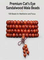 Exotic Cat's Eye Chatoyant Sandalwood 108 Mala | SUBVIBE
