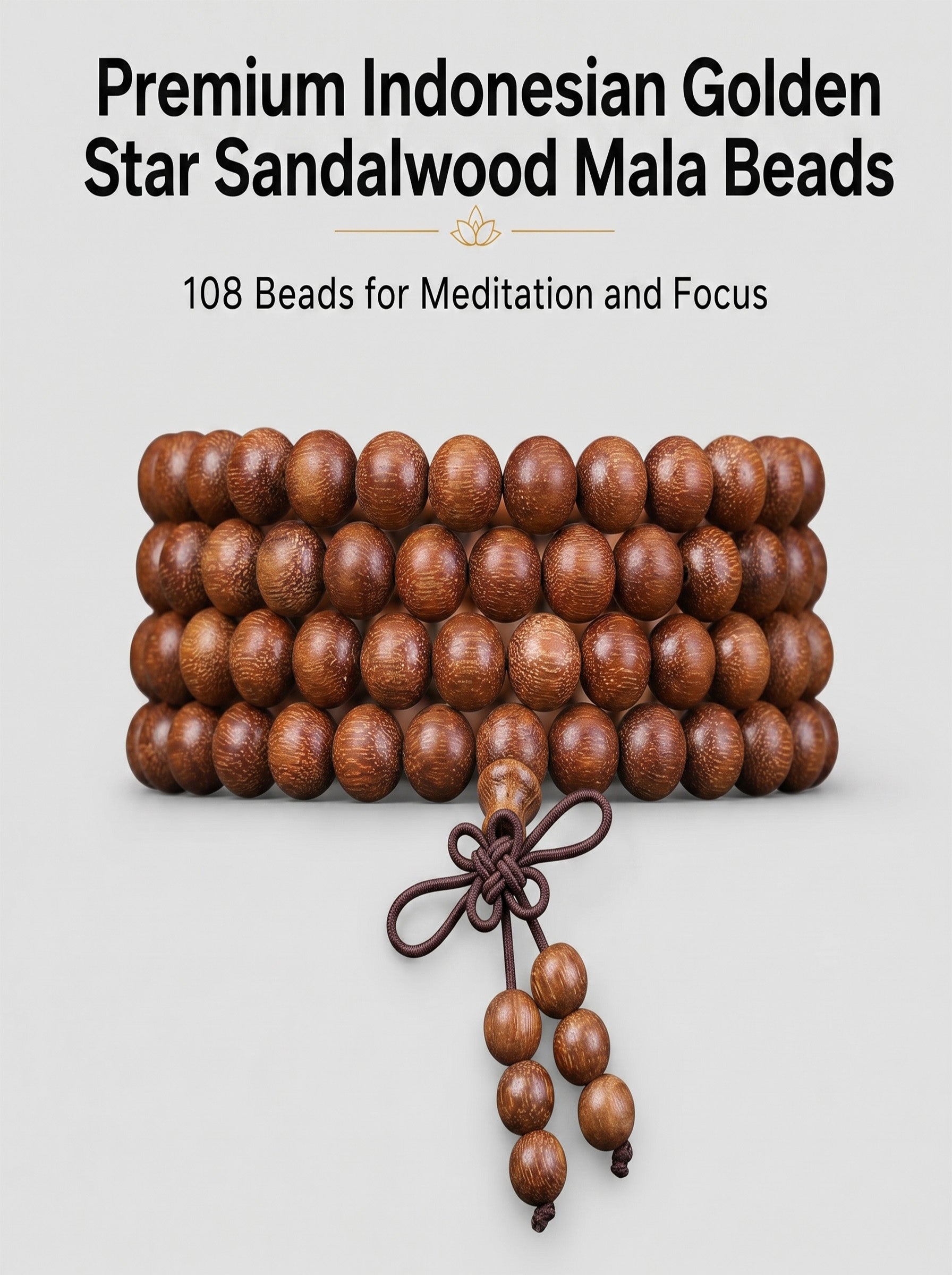 Gold-Flecked Purple Sandalwood 108 Mala Beads | SUBVIBE