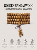 Luxury Golden Silk Sandalwood 108 Mala Beads | SUBVIBE
