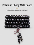 Premium Matte Black Ebony Wood 108 Mala | SUBVIBE