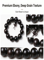 Premium Matte Black Ebony Wood Wrist Bracelet | SUBVIBE