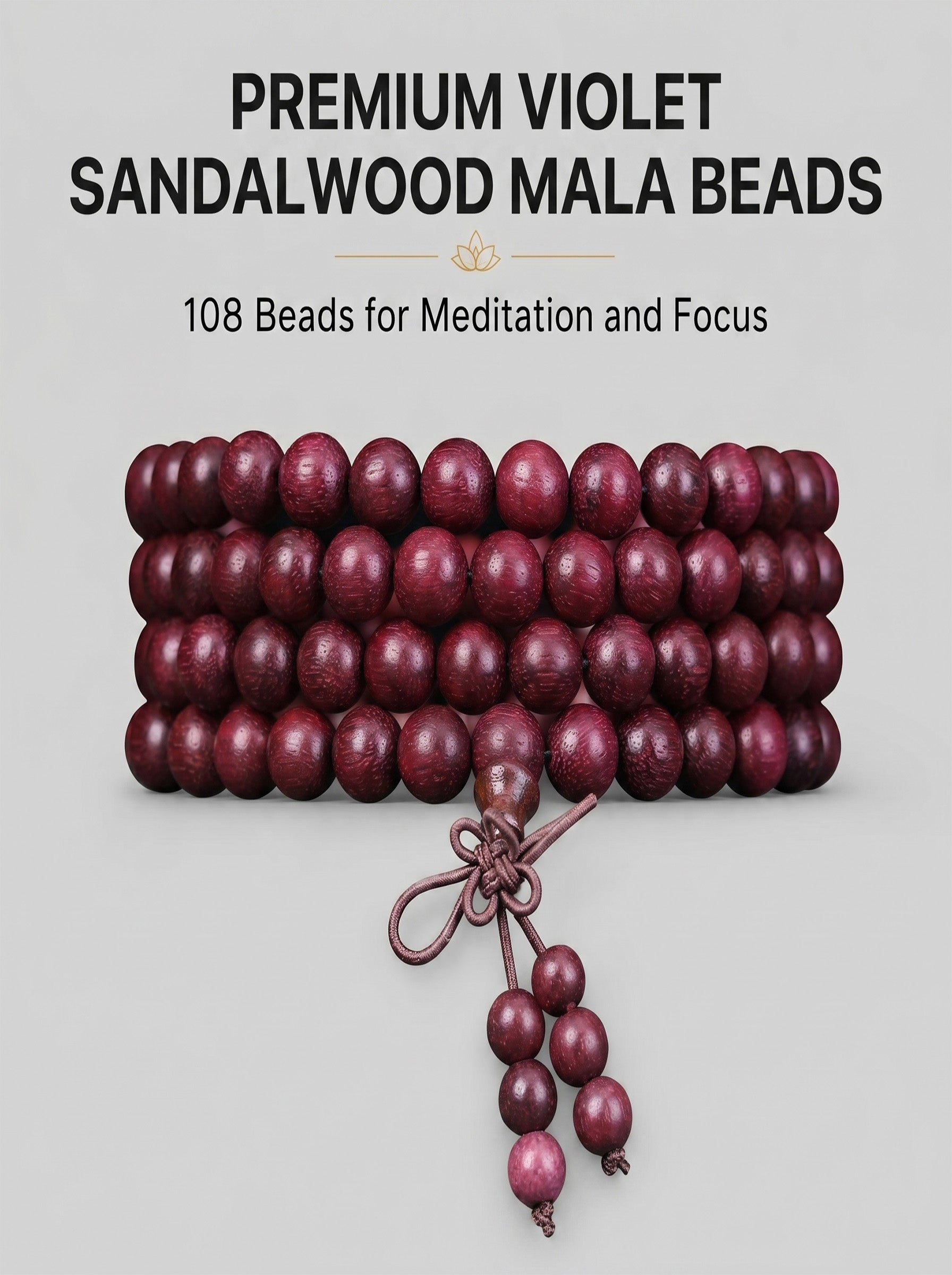 108 Mala Beads 'The Mystic Lavender Veil' | SUBVIBE