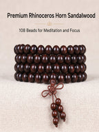 Ultra-Dense Rhinoceros-Horn Sandalwood 108 Mala | SUBVIBE