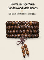 Bold Tiger-Skin Pattern 108 Mala Beads | SUBVIBE