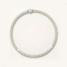 Natural Botanical Prehnite & Ocean Aquamarine Harmony Collarchain: Dual-Loop Versatile Necklace — Gangdishé Peak