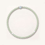 Natural Botanical Prehnite & Ocean Aquamarine Harmony Collarchain: Dual-Loop Versatile Necklace — Gangdishé Peak