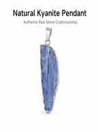 Natural Raw Blue Quartz Gold-Dipped Pendant: The Stone of Serenity — Alpine Zone