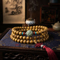 LONG ORIENTAL SANDALWOOD WRAP BRACELET