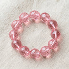 Premium Rose Quartz Beaded Bracelet | Hand-Polished Natural Gemstone Jewelry for Self-Love & Harmony