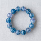 Premium Blue Fluorite Beaded Bracelet | Hand-Polished Natural Gemstone Jewelry for Clarity & Focus