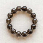 Premium Smoky Quartz Beaded Bracelet | Hand-Polished Natural Gemstone Jewelry for Mindfulness & Clarity