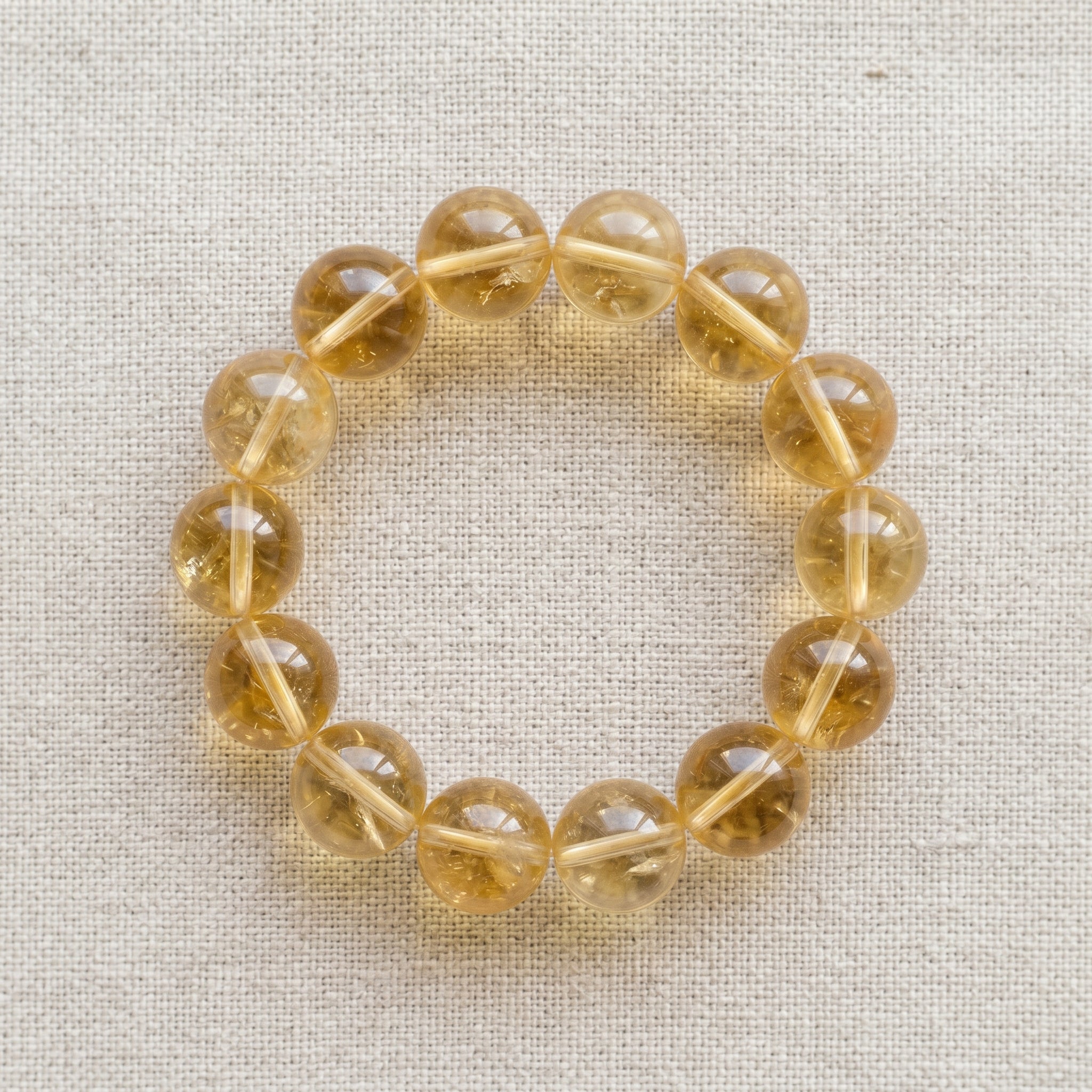 Premium Citrine Beaded Bracelet | Hand-Polished Natural Gemstone Jewelry for Abundance & Positivity