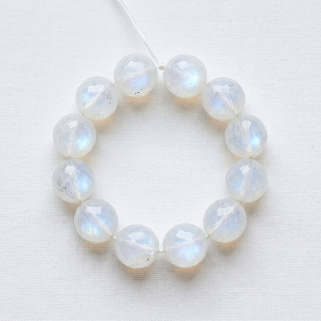 Premium White Moonstone Beaded Bracelet | Hand-Polished Natural Gemstone Jewelry for Clarity & Grace