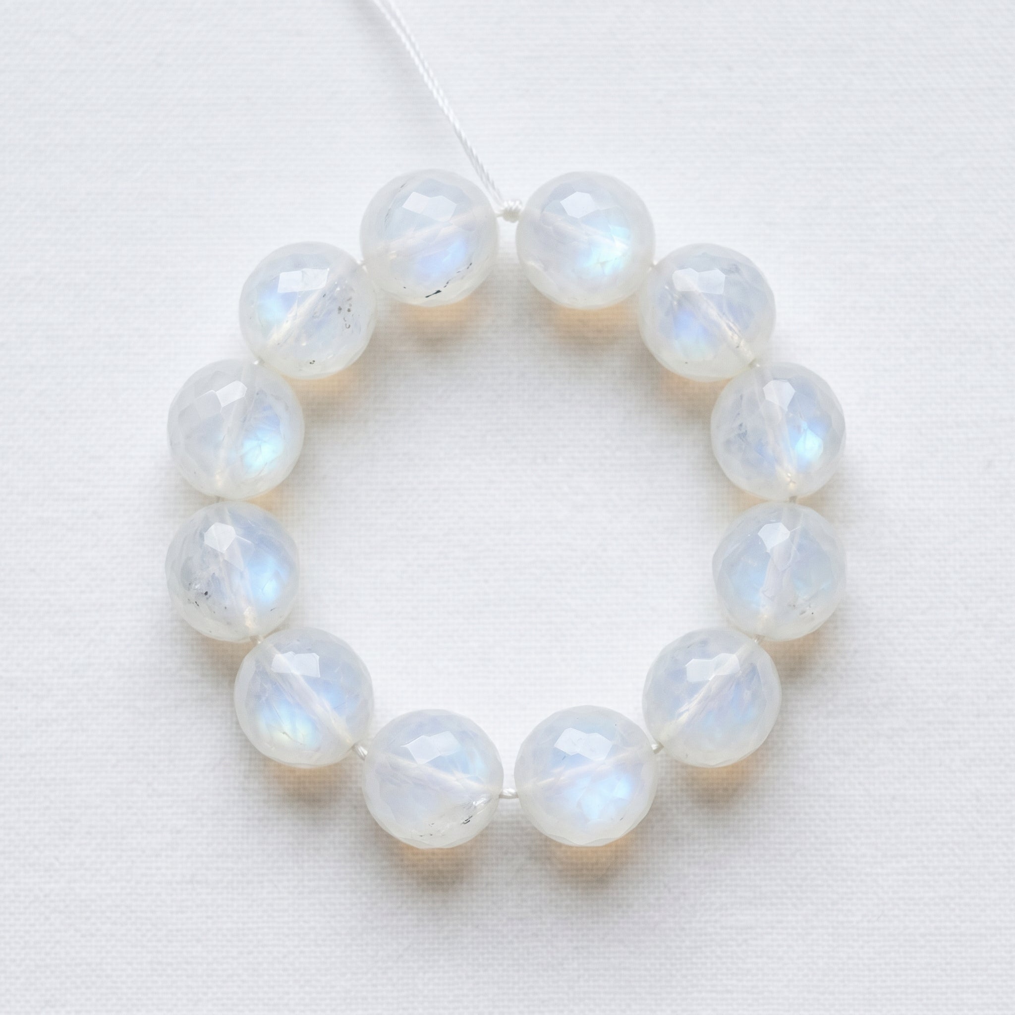 Premium White Moonstone Beaded Bracelet | Hand-Polished Natural Gemstone Jewelry for Clarity & Grace