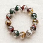 Authentic Scenic Phantom Quartz Bracelet | The "Stone of Nature" | Unique Landscape Mineral Jewelry