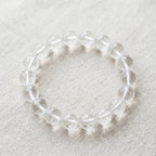Premium Clear Quartz Beaded Bracelet | Hand-Polished Natural Gemstone Jewelry for Mindfulness & Balance