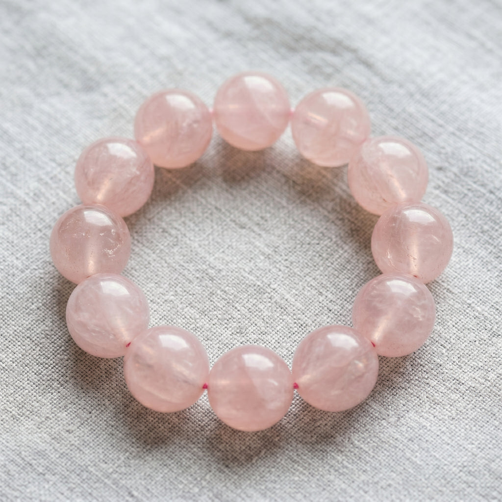 Premium Cherry Blossom Agate Beaded Bracelet | Hand-Polished Natural Gemstone Jewelry for Inner Peace & Grace
