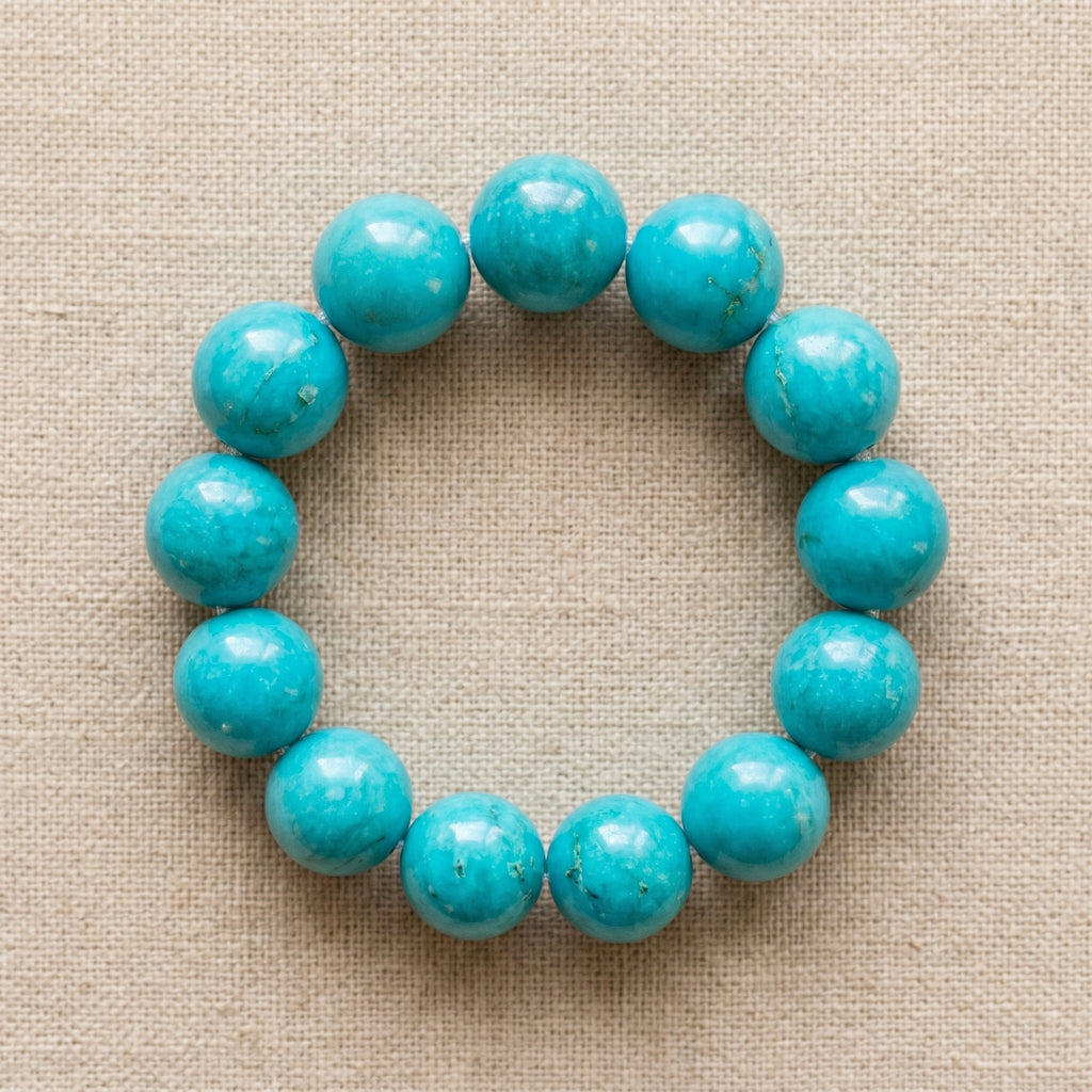 Authentic Turquoise and Clear Crystal Necklace | The "Stone of Protection" | Boho-Chic Energy Jewelry