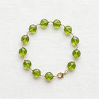 Premium Peridot Beaded Bracelet | Hand-Polished Natural Gemstone Jewelry for Joy & Inner Peace