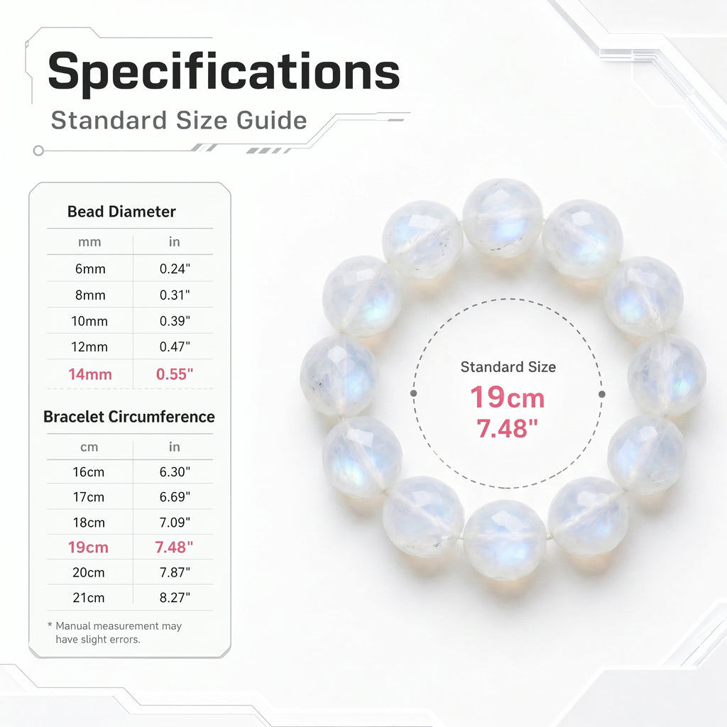 Premium White Moonstone Beaded Bracelet | Hand-Polished Natural Gemstone Jewelry for Clarity & Grace