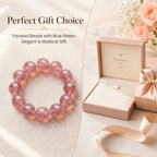 Premium Strawberry Quartz Beaded Bracelet | Hand-Polished Natural Gemstone Jewelry for Attraction & Harmony