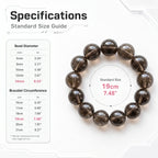 Premium Smoky Quartz Beaded Bracelet | Hand-Polished Natural Gemstone Jewelry for Mindfulness & Clarity