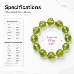 Premium Peridot Beaded Bracelet | Hand-Polished Natural Gemstone Jewelry for Joy & Inner Peace