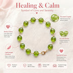 Premium Peridot Beaded Bracelet | Hand-Polished Natural Gemstone Jewelry for Joy & Inner Peace