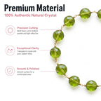 Premium Peridot Beaded Bracelet | Hand-Polished Natural Gemstone Jewelry for Joy & Inner Peace