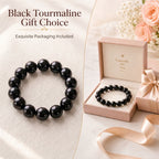 Premium Black Obsidian Beaded Bracelet | Hand-Polished Natural Gemstone Jewelry for Energy Cleansing