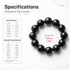 Premium Black Obsidian Beaded Bracelet | Hand-Polished Natural Gemstone Jewelry for Energy Cleansing