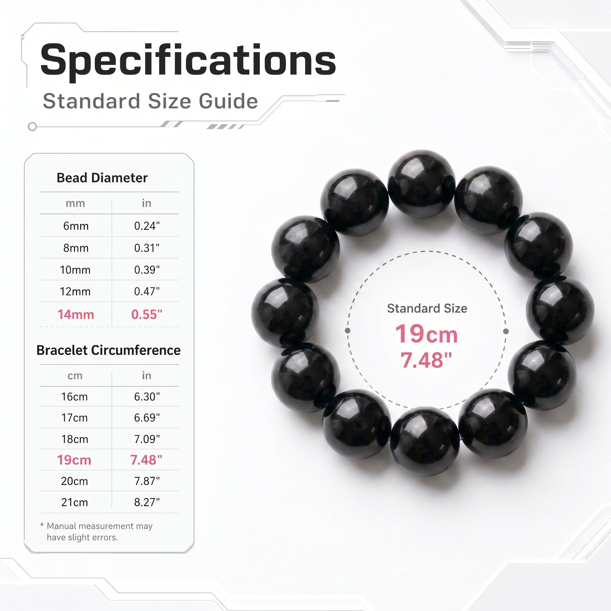 Premium Black Obsidian Beaded Bracelet | Hand-Polished Natural Gemstone Jewelry for Energy Cleansing